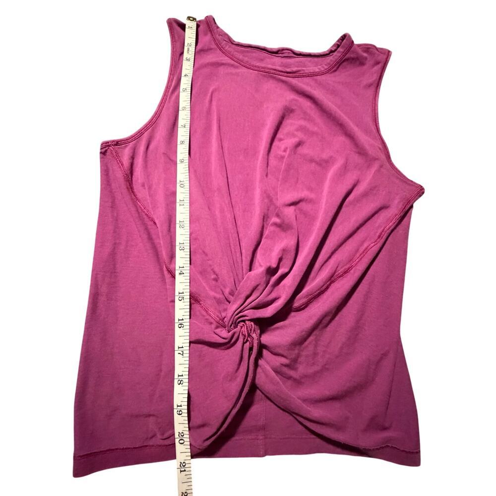 Lululemon magenta purple top fits like sz 6 runched at stomach cute yoga summer - Picture 3 of 7